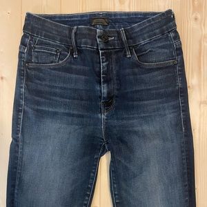 Mother HW Looker Ankle Fray Night Owl Jeans Size 25